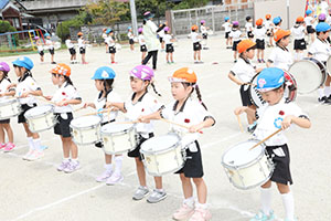 運動会　鼓隊の活動　C・D・E