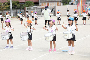 運動会　鼓隊の活動　C・D・E