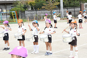 運動会　鼓隊の活動　C・D・E