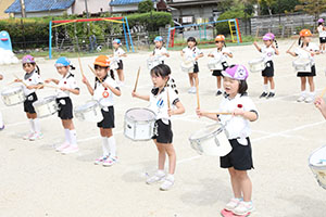 運動会　鼓隊の活動　C・D・E