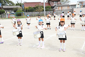 運動会　鼓隊の活動　C・D・E