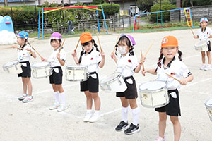 運動会　鼓隊の活動　C・D・E