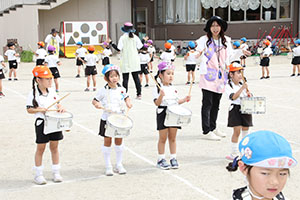 運動会　鼓隊の活動　C・D・E