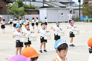 運動会　鼓隊の活動　C・D・E