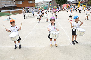 運動会　鼓隊の活動　C・D・E