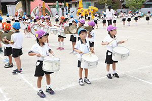 運動会　鼓隊の活動　C・D・E