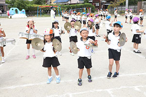 運動会　鼓隊の活動　C・D・E