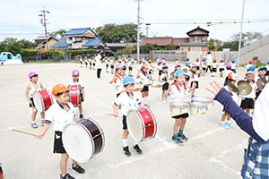運動会　鼓隊の活動　C・D・E