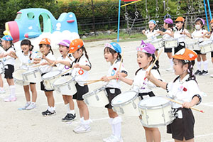 運動会　鼓隊の活動　C・D・E