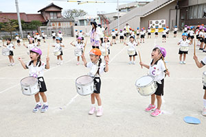 運動会　鼓隊の活動　C・D・E