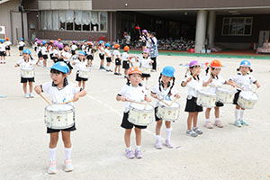 運動会　鼓隊の活動　C・D・E