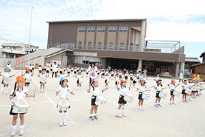 運動会　鼓隊の活動　C・D・E