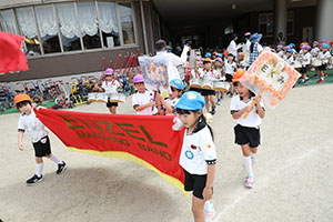 運動会　鼓隊の活動　C・D・E