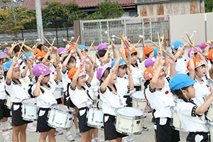 運動会　鼓隊の活動　C・D・E