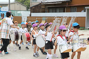 運動会　鼓隊の活動　C・D・E