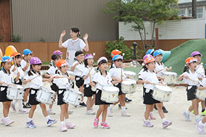 運動会　鼓隊の活動　C・D・E
