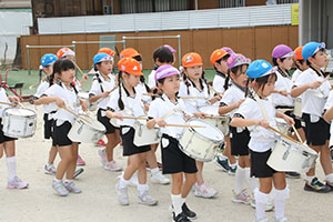 運動会　鼓隊の活動　C・D・E