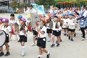 運動会　鼓隊の活動　C・D・E