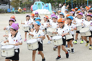 運動会　鼓隊の活動　C・D・E