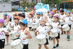 運動会　鼓隊の活動　C・D・E