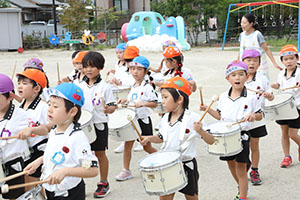 運動会　鼓隊の活動　C・D・E