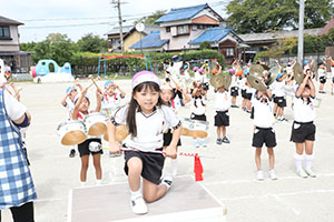 運動会　鼓隊の活動　C・D・E