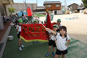 運動会　鼓隊の活動　A・B