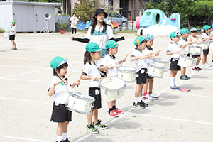 運動会　鼓隊の活動　A・B