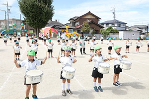 運動会　鼓隊の活動　A・B