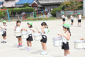 運動会　鼓隊の活動　A・B