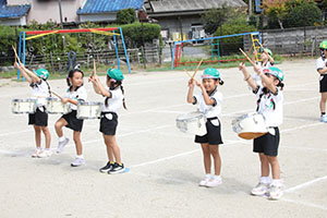 運動会　鼓隊の活動　A・B