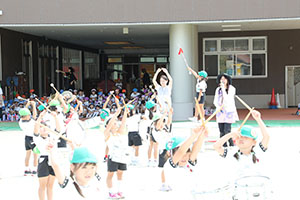 運動会　鼓隊の活動　A・B