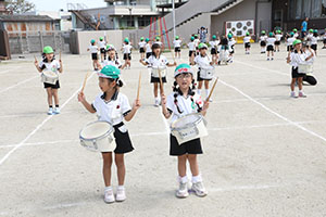運動会　鼓隊の活動　A・B