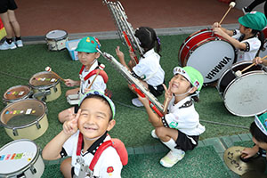 運動会　鼓隊の活動　A・B