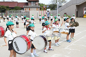 運動会　鼓隊の活動　A・B