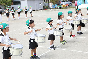 運動会　鼓隊の活動　A・B
