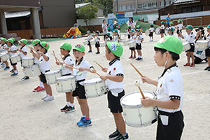 運動会　鼓隊の活動　A・B