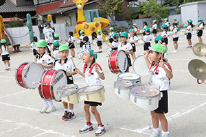 運動会　鼓隊の活動　A・B