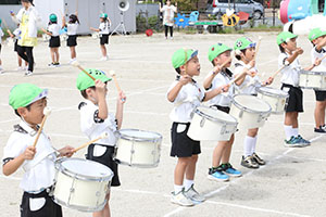 運動会　鼓隊の活動　A・B