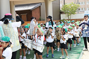 運動会　鼓隊の活動　A・B