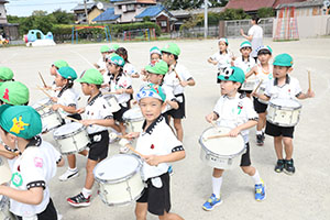 運動会　鼓隊の活動　A・B