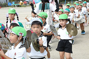 運動会　鼓隊の活動　A・B