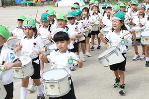 運動会　鼓隊の活動　A・B