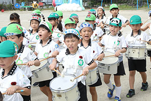 運動会　鼓隊の活動　A・B
