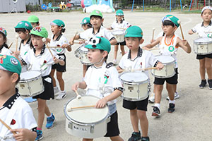運動会　鼓隊の活動　A・B