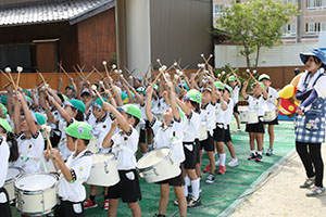 運動会　鼓隊の活動　A・B