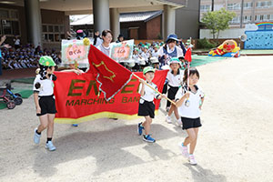 運動会　鼓隊の活動　A・B
