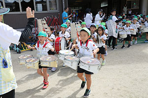 運動会　鼓隊の活動　A・B