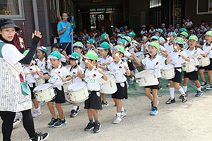 運動会　鼓隊の活動　A・B