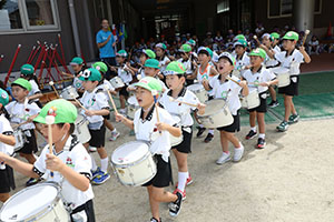 運動会　鼓隊の活動　A・B